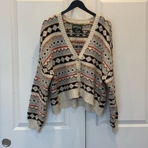 American Eagle Fair Isle Cardigan Sweater
